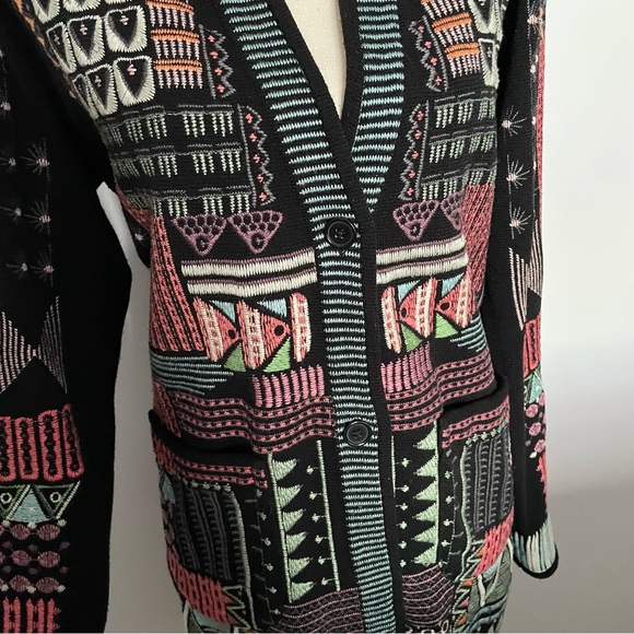 Johnny Was Biya Kane Embroidered Cardigan - Picture 6 of 13